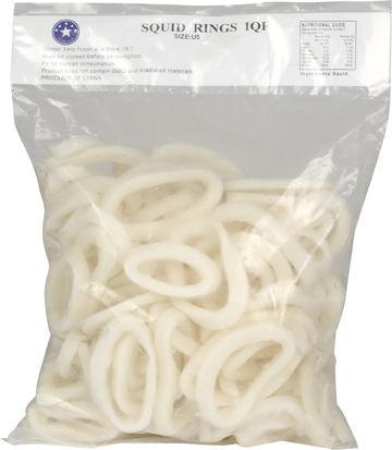 BLANCHED SQUID RINGS IQF 1KG