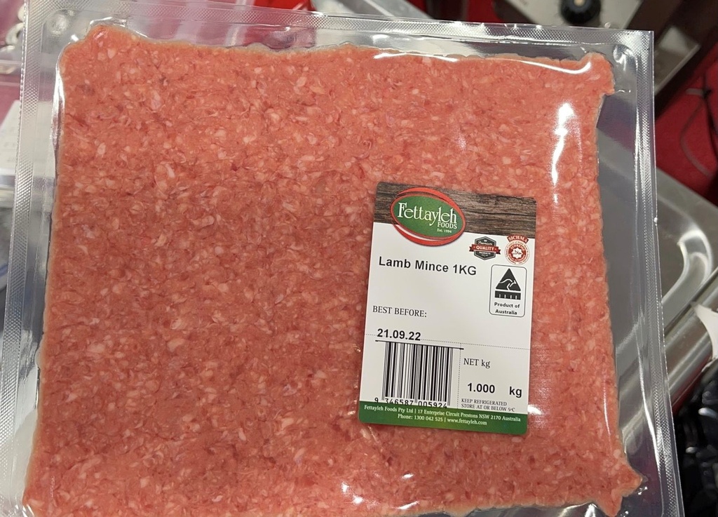 Frozen 100% Lamb Mince 1kg