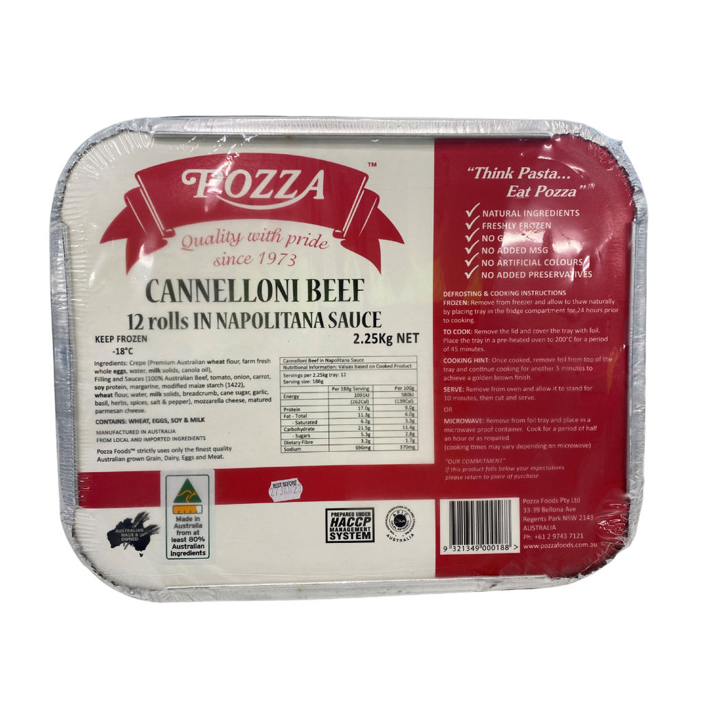 BEEF CANNELLONI 2.25KG