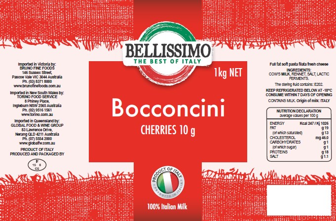ITALIAN FROZEN CHERRY BOCCONCINI 10GM - 1KG