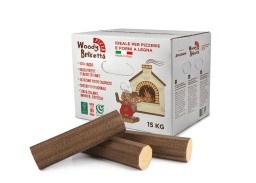 [WOODYBRIKETTS] COMPRESSED BEECHWOOD LOGS FOR PIZZA OVEN 15KG